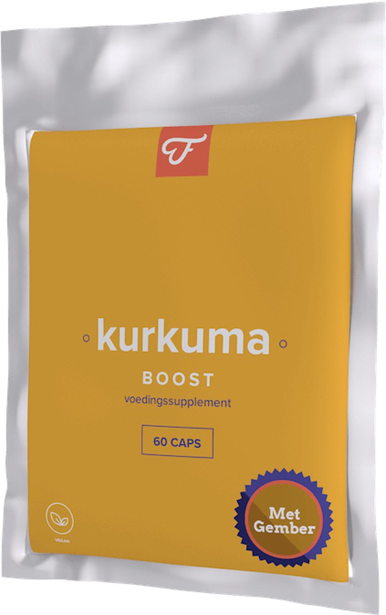 Goedkoopste Foodie Kurkuma Boost - Kurkuma Capsules - Met Gember-extract - Betere opname dankzij Bioperine® - 60 capsules