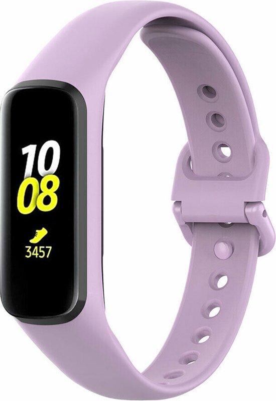 Siliconen Smartwatch bandje - Geschikt voor Samsung Galaxy Fit 2 siliconen bandje - lavendel - Strap-it Horlogeband / Polsband / Armband