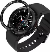 Strap-it Bezel ring tijd - Randbeschermer geschikt voor Samsung Galaxy Watch 4 Classic 46mm - zwart