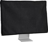 kwmobile stoffen beschermhoes voor monitor - geschikt voor 24-26" Monitor - Afdekhoes van linnen - In zwart
