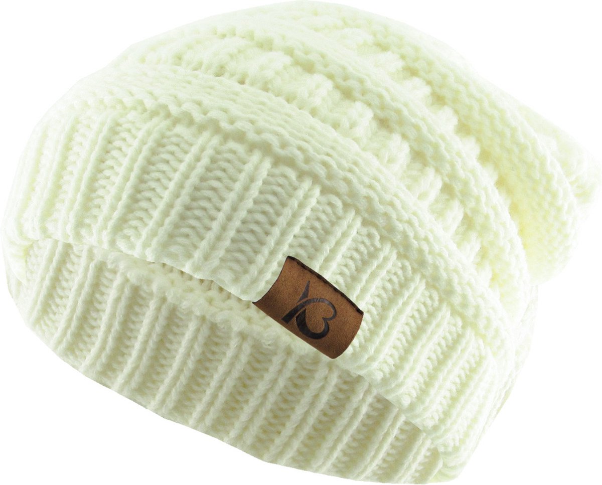 KB-ETHOS® Winter Muts KBW-7024 IVR - Chunky Cable Beanie - Unisex - Acryl - Ivoor Wit