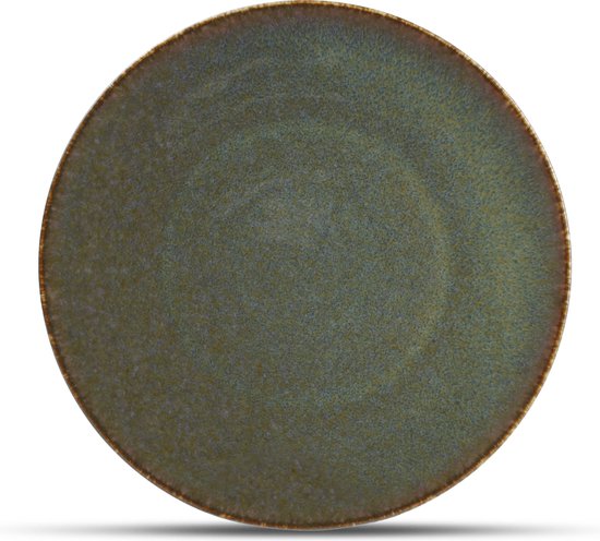 BonBistro Plat bord 21cm groen Cirro (Set van 6)