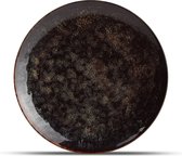 Hazy Black Plat Dinerbord - Porselein - Ø 26 cm - Set van 4
