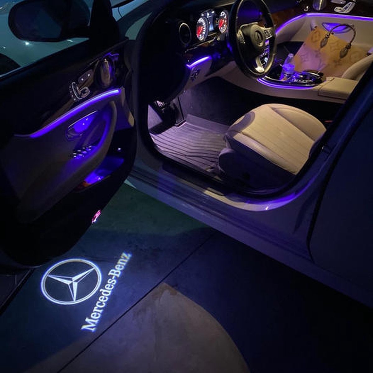 Mercedes Deur Logo Projector C/E/ W205 W213 - Portier voertuigverlichting - Auto deur verlichting - Auto interieur - Mercedes accessoires - Set van 2