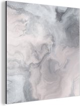 Wanddecoratie Metaal - Aluminium Schilderij Industrieel - Wolken - Abstract - Verf - 20x20 cm - Dibond - Foto op aluminium - Industriële muurdecoratie - Voor de woonkamer/slaapkamer
