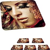 Sous- Sous-verres - Femme - Or - Wimpers - 10x10 cm - 6 pièces