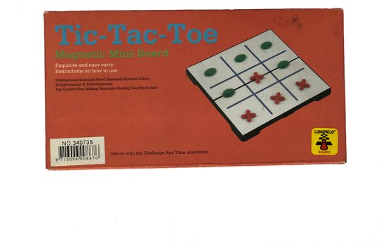 Afbeelding van het spel Tic Tac Toe - Reis bordspel - Boter kaas en eieren spel - 9 blokjes - Magnetisch - Reisspel - 16 x 16 cm