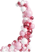 Luna Set de Ballons en latex rose Pack de fête de Confettis en Papier |159 pièces.
