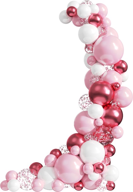Luna Balunas Roze Ballonnen Boog Ballonnenboog Huwelijk 50 jaar Babyshower versiering | 159 st