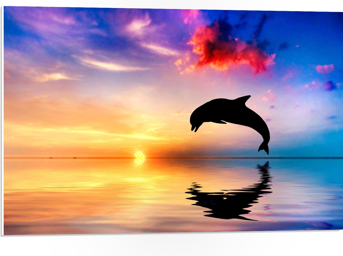 Plaque Murale Dauphins Bleus – Résine 18 Pouces – Déco Bord De Mer