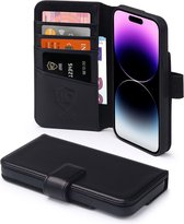 iPhone 14 Pro Max Hoesje - Luxe MobyDefend Wallet Bookcase - Zwart - GSM Hoesje - Telefoonhoesje Geschikt Voor iPhone 14 Pro Max