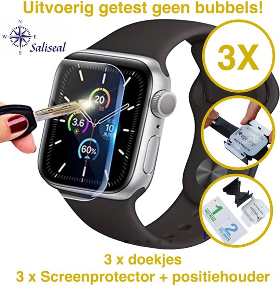 3x apgo Hydrogel Screenprotector voor Festina Connected Hybrid Chrono Bike, Hydrogel Folie, met positioneringslaag voor eenvoudige installatie