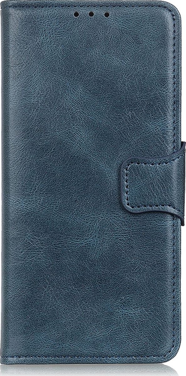 Mobigear Telefoonhoesje geschikt voor Motorola Edge 30 Neo Hoesje | Mobigear Classy Bookcase Portemonnee | Pasjeshouder voor 2 Pasjes | Telefoonhoesje voor Pinpas / OV Kaart / Rijbewijs - Blauw