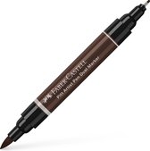 Faber-Castell tekenstift - Pitt Artist Pen - duo marker - 175 donker sepia - FC-162175