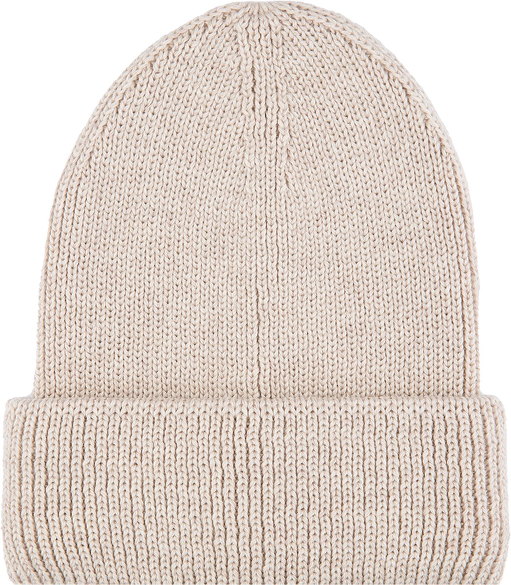 Bold Bamboo unisex muts Frode - Dames / Heren - 100% fine Italian merino wol - Knit beanie - Oat