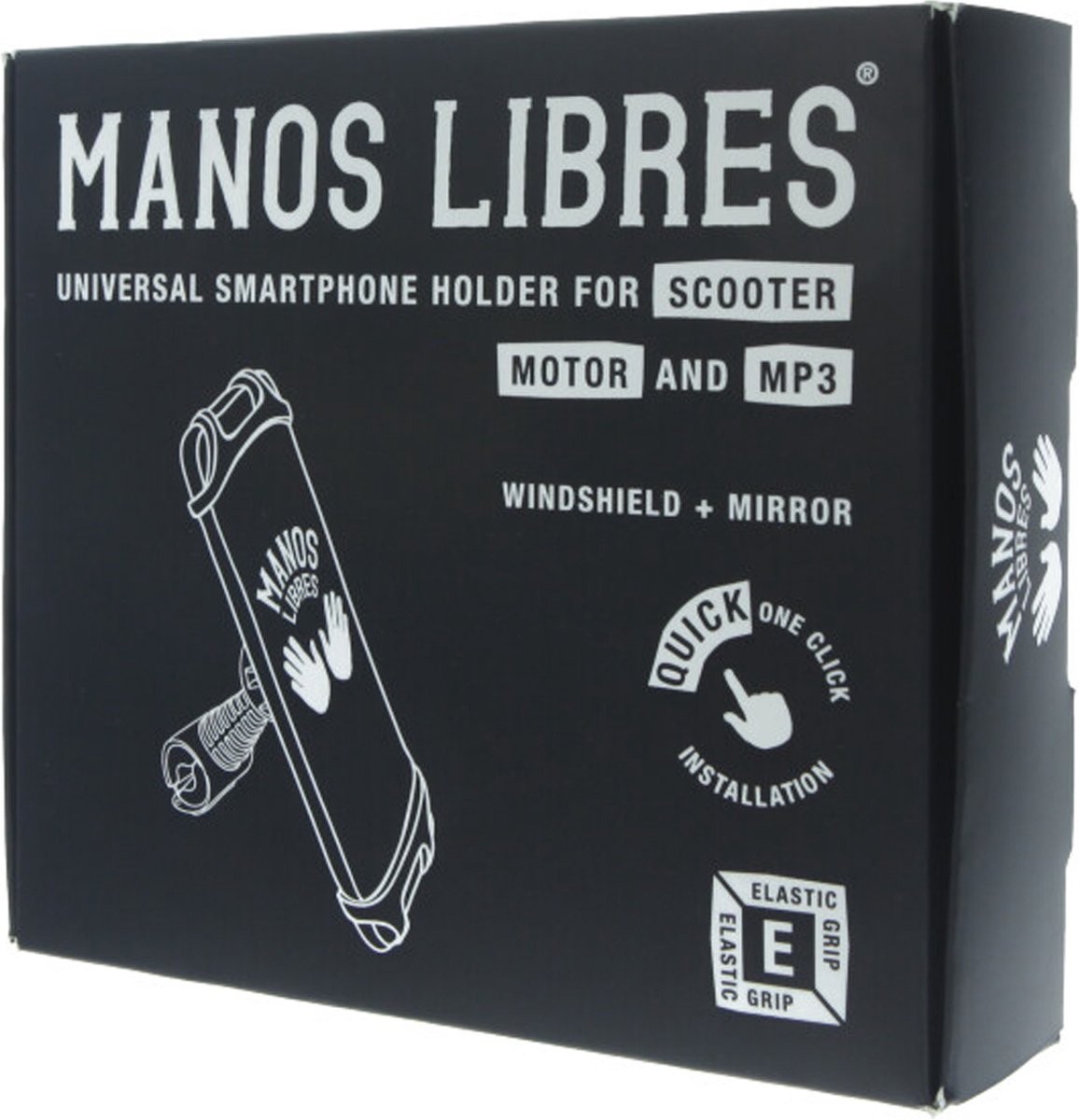Telefoonhouder voor Scooter - Motor - MANOS LIBRES - MODEL E - Spiegel Bevestiging - Universeel - Zwart - Piaggio - Vespa - Zip – foto 8