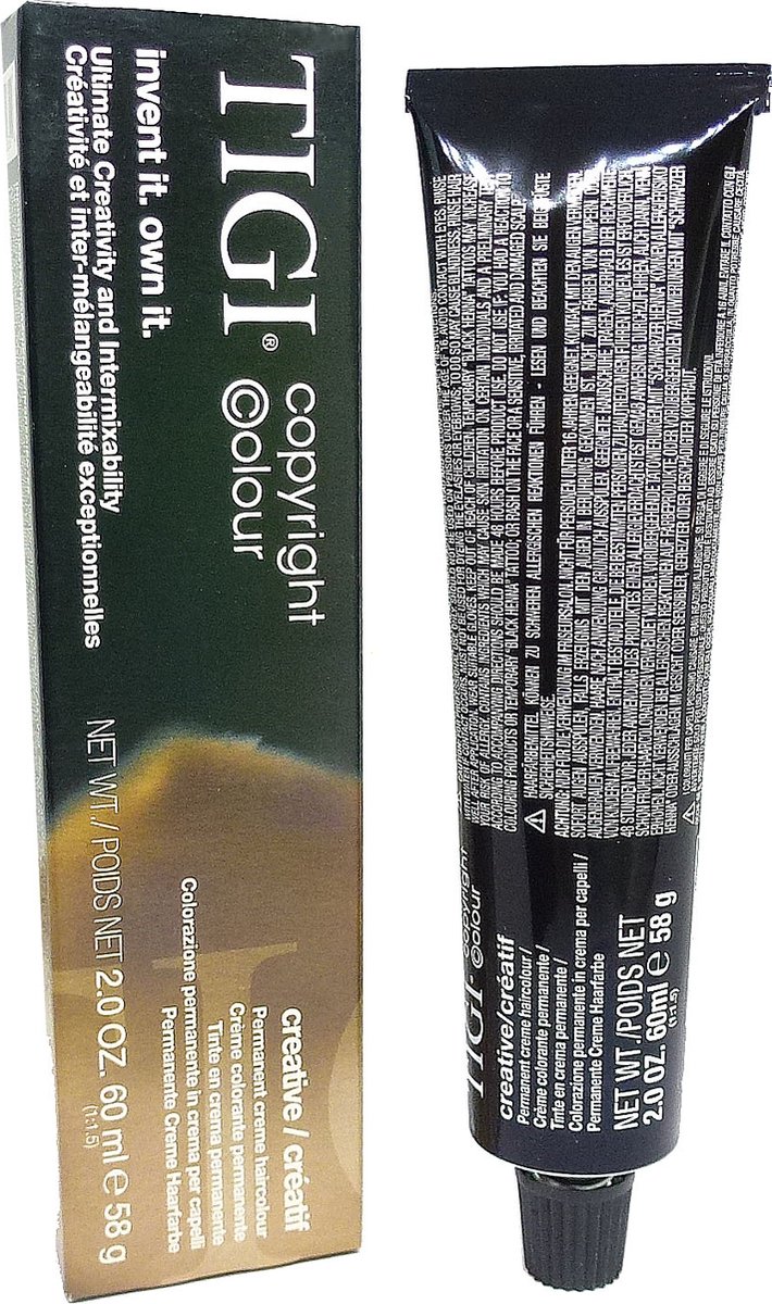 TIGI Copyright Colour Creative Haarkleurcrème Permanente Emulsie 60ml - 07/8 medium blonde ash / mittelblond asch