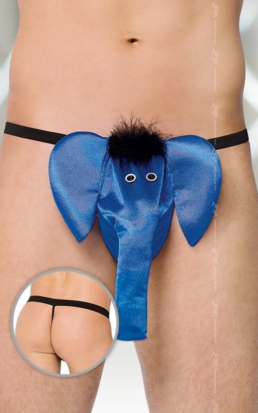 Softline Collection - String éléphant drôle pour homme bleu - taille S/ L |  bol