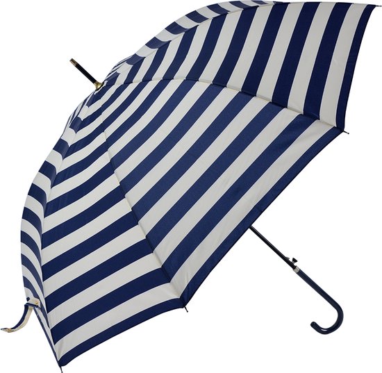 Juleeze Paraplu Volwassenen Ø 100 cm Blauw Polyester Strepen Regenscherm