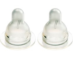 Product: Difrax Flessenspeen Natural - Maat Large - 2 stuks, van het merk 