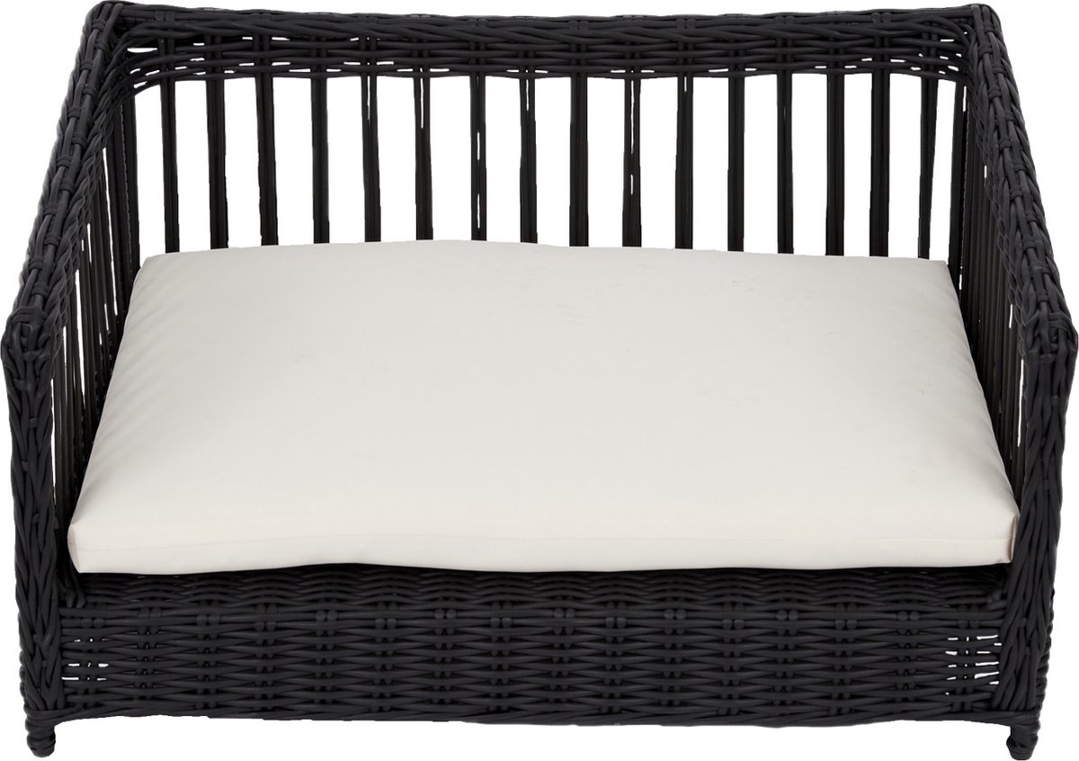 Teamson Pets Bed/Sofa - Geweven Ontwerp - Verwijderbaar Wasbaar Kussen - Bruin/Wit