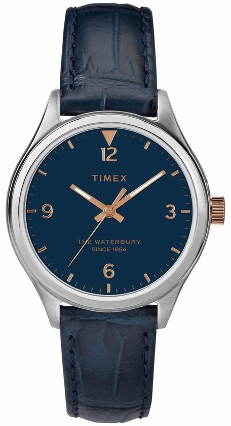 Timex TW2R69700 - Heritage Waterbury - Cadran Bleu Marine - Montre Femme