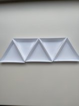 Driehoek bakjes voor kralen - Triangel bakjes - Wit - 5 stuks