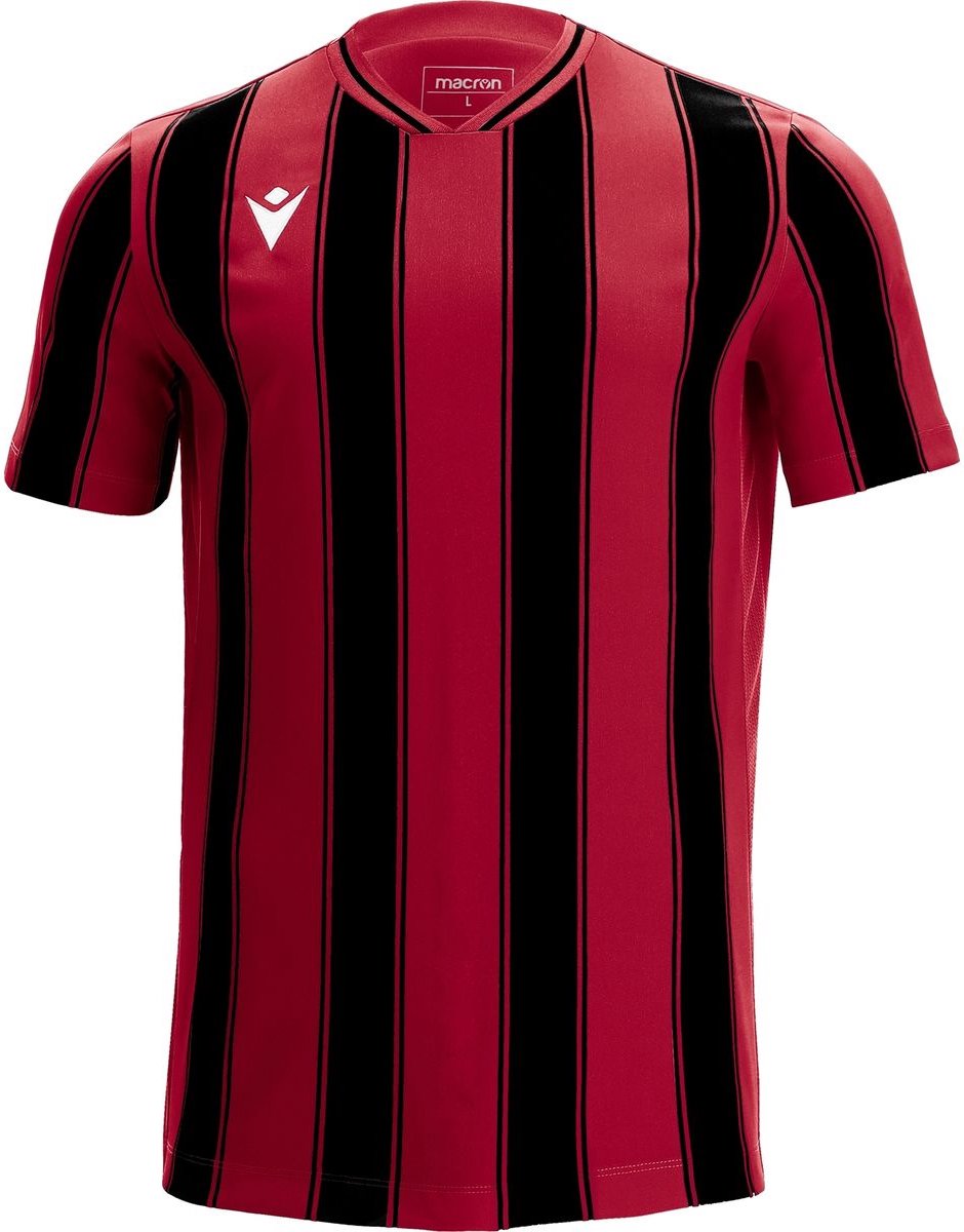 Macron Sceptrum Shirt Korte Mouw Heren - Rood / Zwart | Maat: 4XL