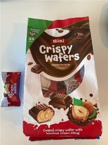 Mini Crispy Wafers met hazelnootvulling omhuld met cacaofantasie