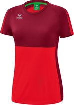 Erima Six Wings T-Shirt Dames - Rood / Bordeaux | Maat: 42
