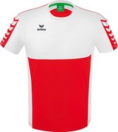 Erima Six Wings T-Shirt Kinderen - Rood / Wit | Maat: 152