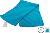P&T Lange Sjaal Fleece - Turquoise - 28 x 200cm