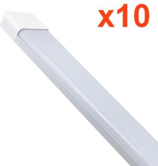 150 cm 72 W LED - Rule (Pack de 10) - Lumière Wit - Plastique - Pack de 10 - Wit neutre 4000 K - 5500 K - SILUMEN