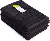 ARTG® Organic - Biologisch Katoen - Gastenhanddoek - 60 x 40 cm - Zwart - Black  - Set 5 stuks
