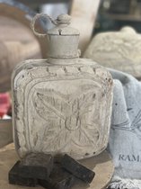 Naga fles - hout - oud hout - uit india - zoer outdoor en living