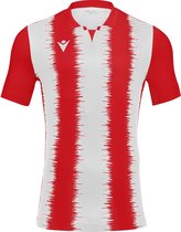 Macron Miram Shirt Korte Mouw Kinderen - Rood / Wit | Maat: 164