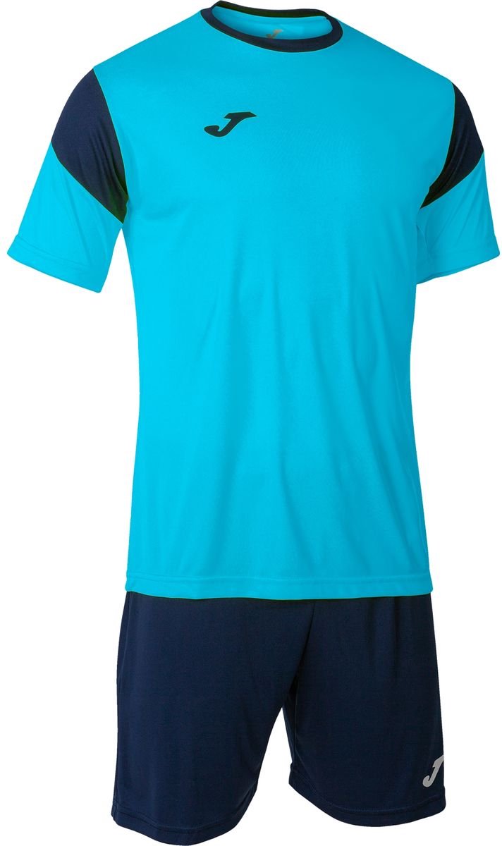 Joma Phoenix Voetbalset Korte Mouw Heren - Fluor Turquoise / Marine | Maat: M