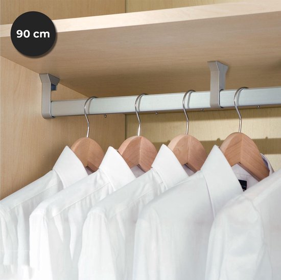 Het begin Vochtig Om te mediteren Eleganca kledingstang - kledingroede - montage onder plank - aluminum extra  stevig -... | bol.com