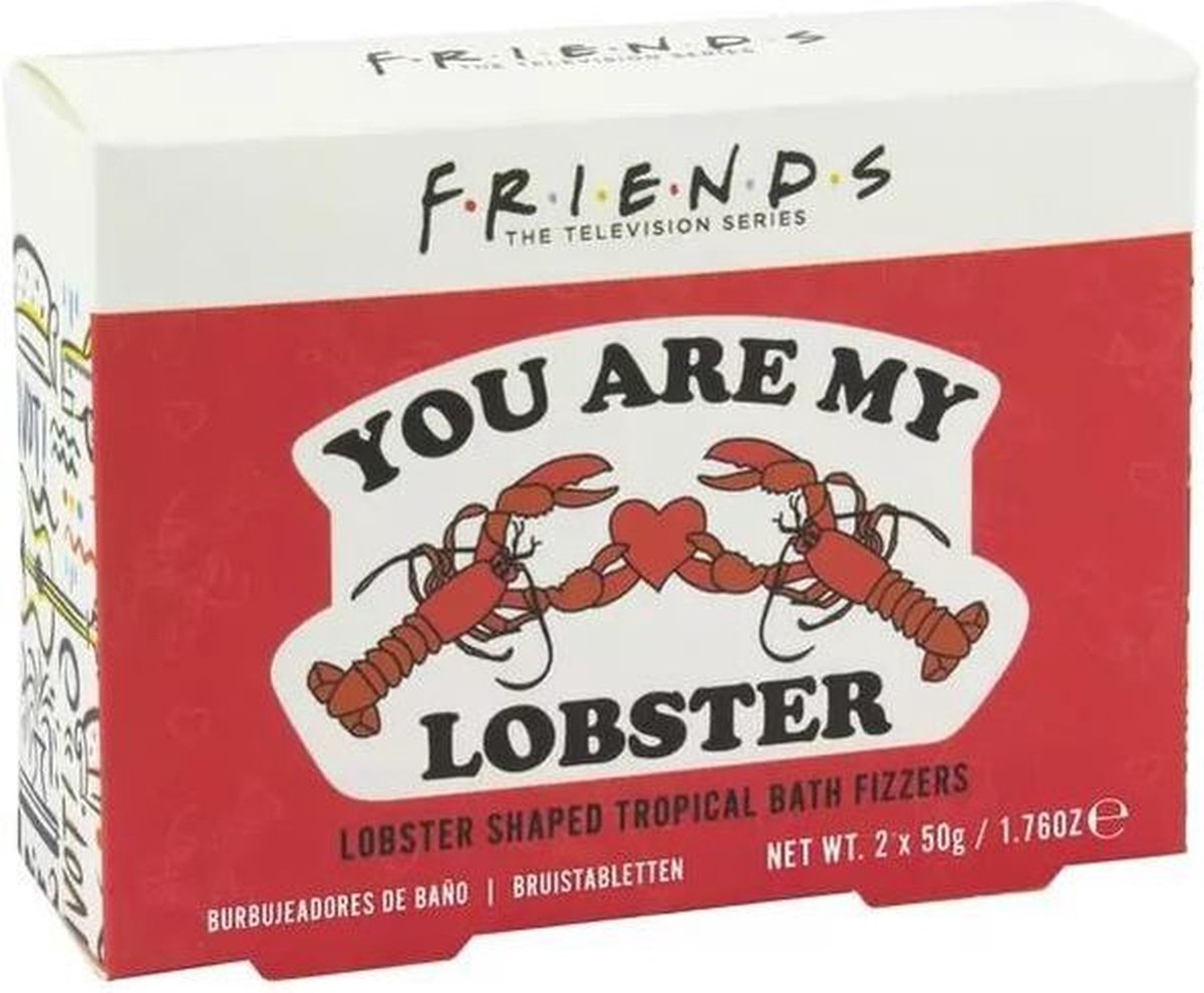 Friends You are my Lobster lobster shaped bath fizzers bombs 2 x 50g