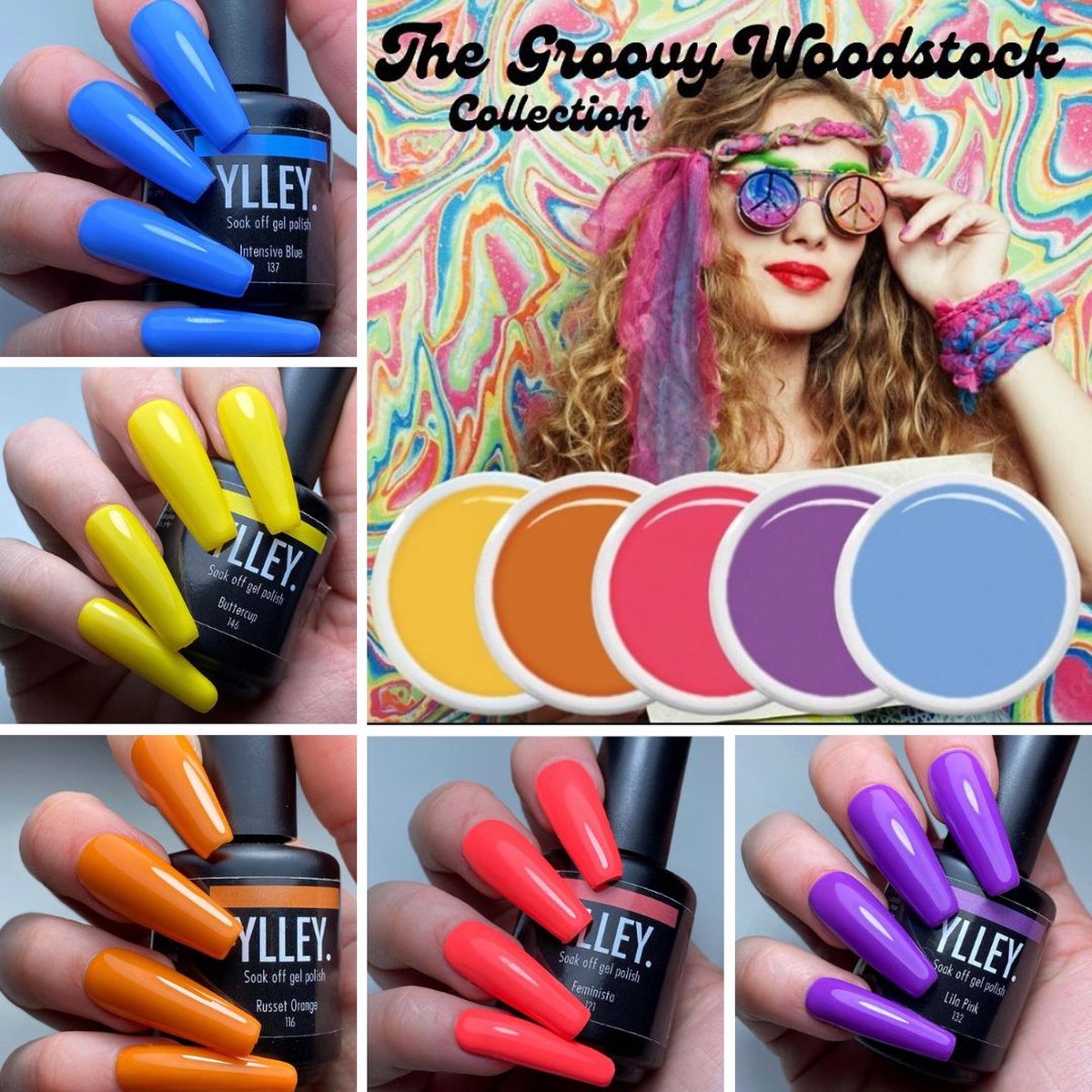 YLLEY -The Groovy Woodstock Collection - Gellak - Manicure