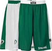 Spalding Essential Reversible Short Kinderen - Wit / Groen | Maat: 152