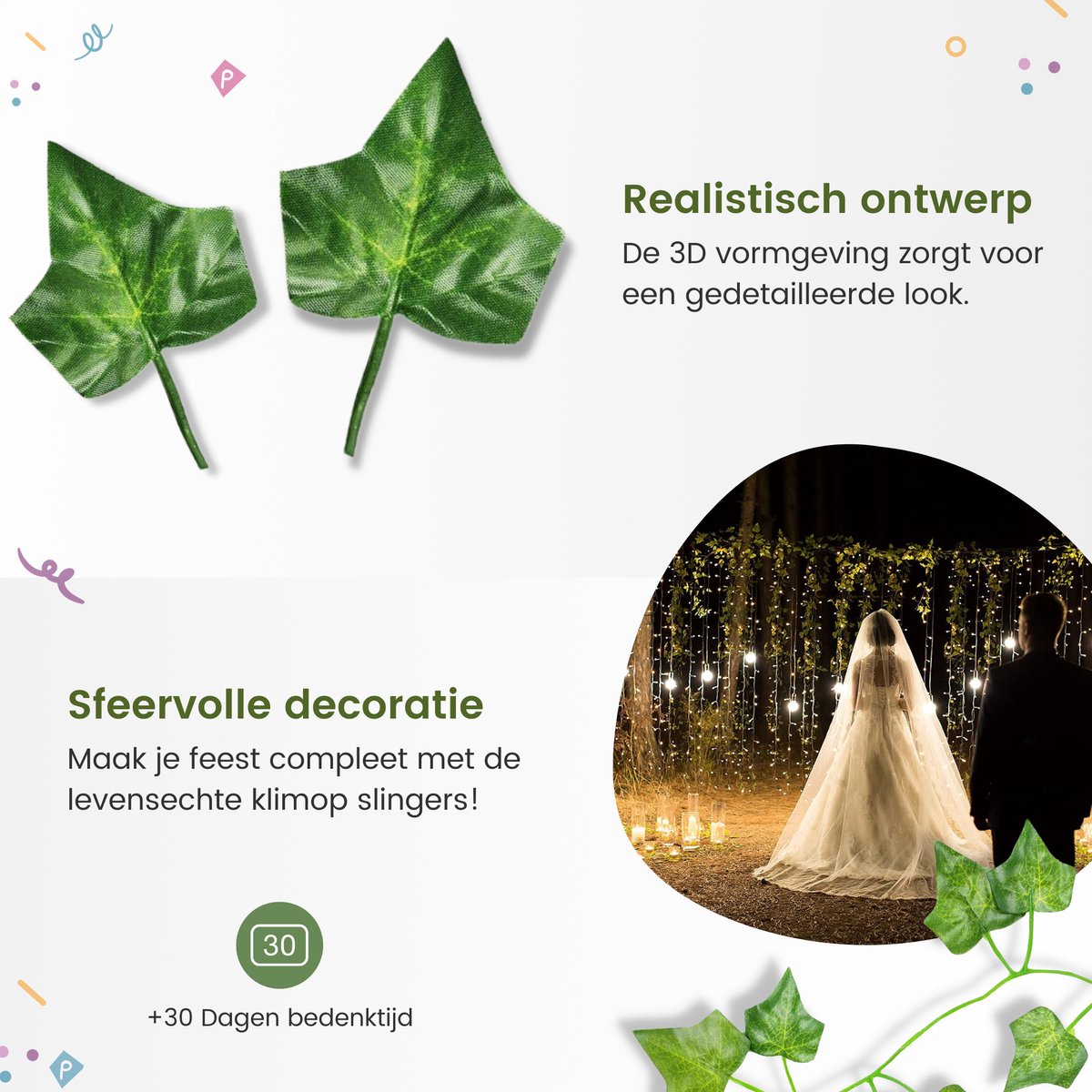 Amkun Kunstmatige hangplant, zijden klimop, groene slinger Amkun Kunstmatige hangplant, zijden klimop, groene slinger