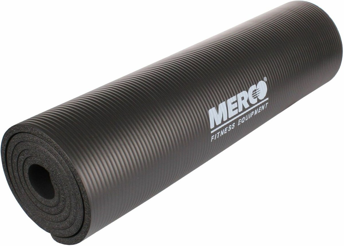 Merco - Yogamat - NBR 10 Fitness mat - met draagriem - Zwart