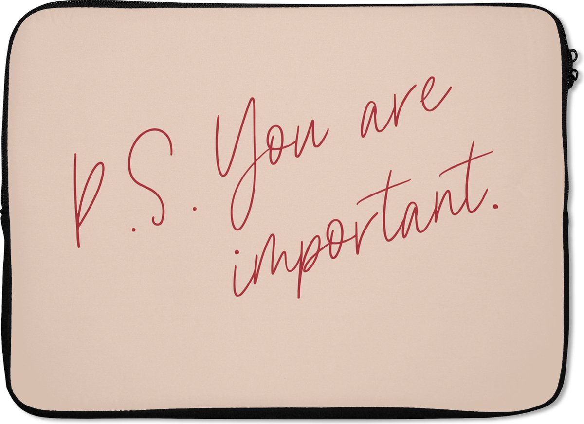 Laptophoes - Quotes - You are important - Pastel - Design - Laptop case - Laptop - 13 Inch