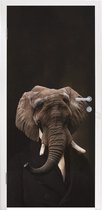 Deursticker Olifant - Dieren - Kunst - 80x215 cm - Deurposter