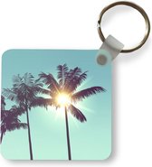 Sleutelhanger - Uitdeelcadeautjes - Palmbomen - Zomer - Zon - Plastic