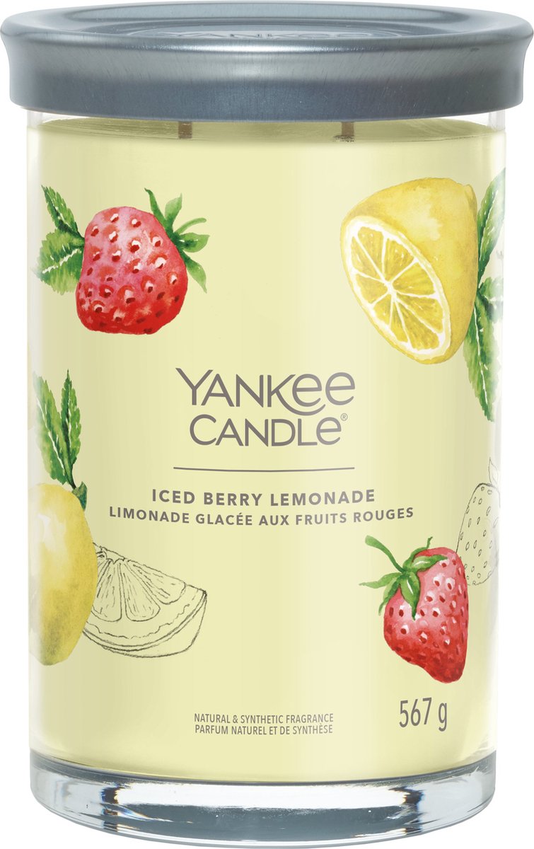 Yankee Candle - Iced Berry Lemonade Large Tumbler Geurkaars - 100 branduren - twee lonten