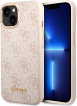 Guess iPhone 14 Plus Hardcase Backcover - 4G - Metal Buttons & Camera - Roze