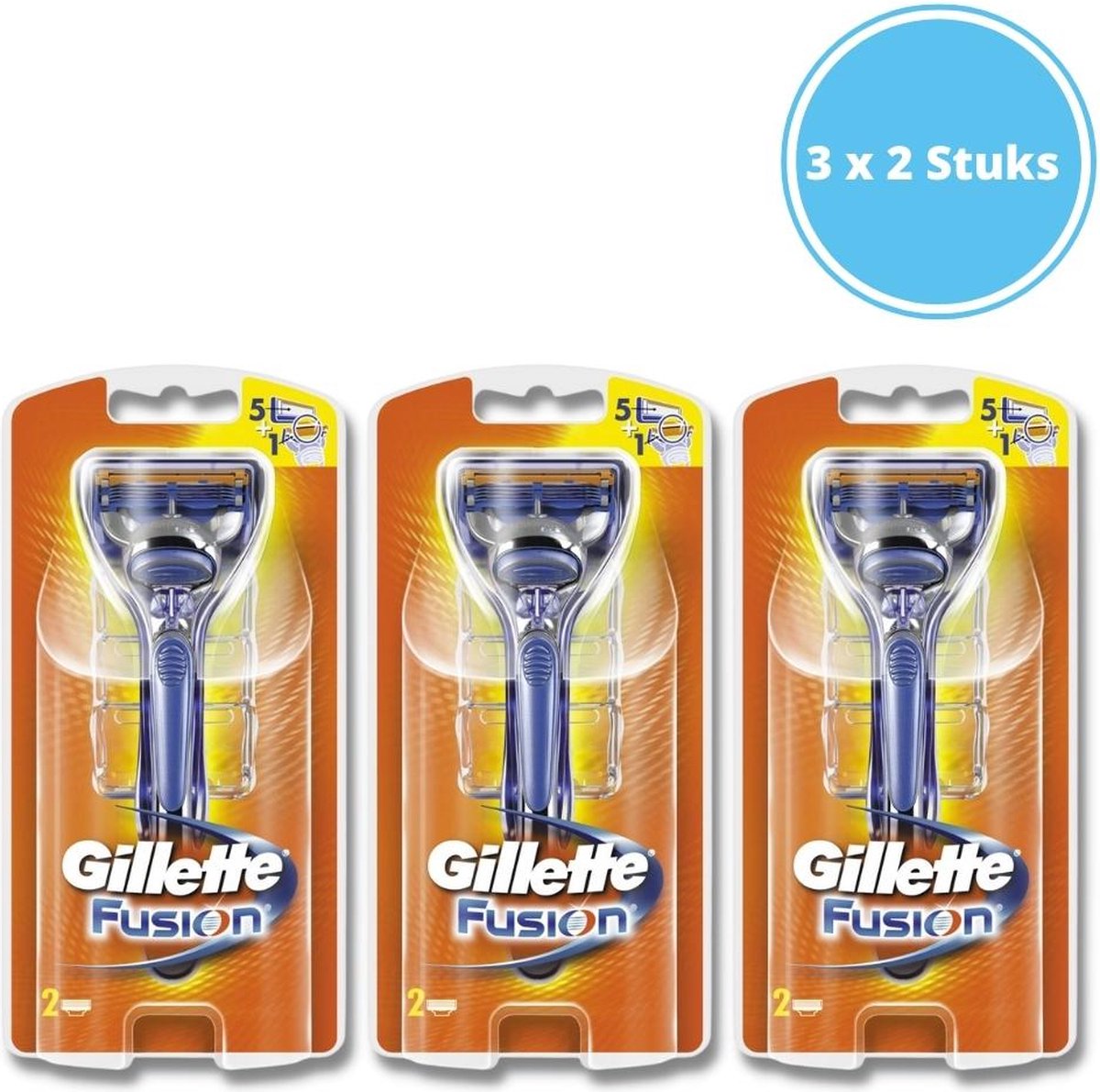 Appareil Gillette Fusion + 2 lames de rasoir - 3 pcs | bol.com