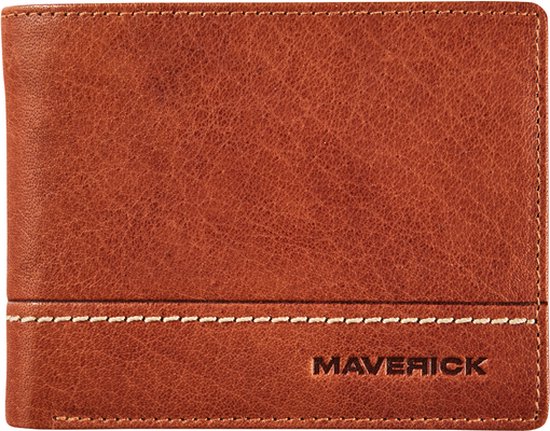 Maverick rough gear - portemonnee - billfold - volnerf buffelleder - RFID - cognac